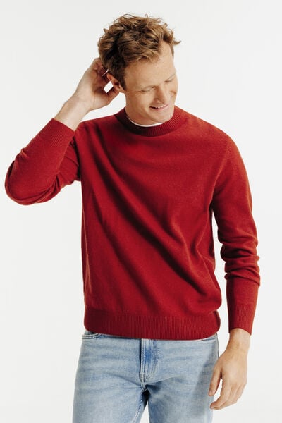 Pull col rond m&eacute;rinos cachemire