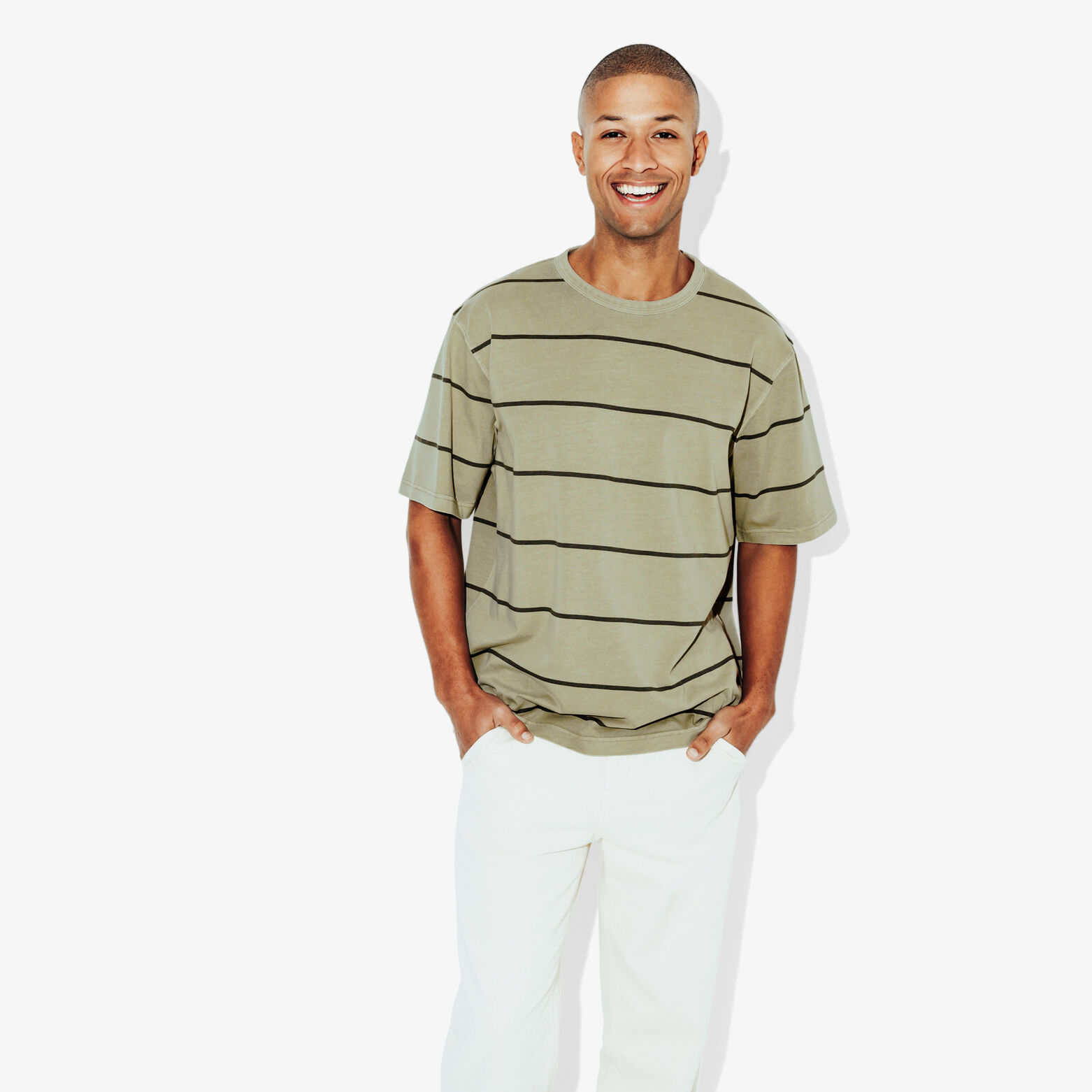 Tee shirt ray&eacute; col rond