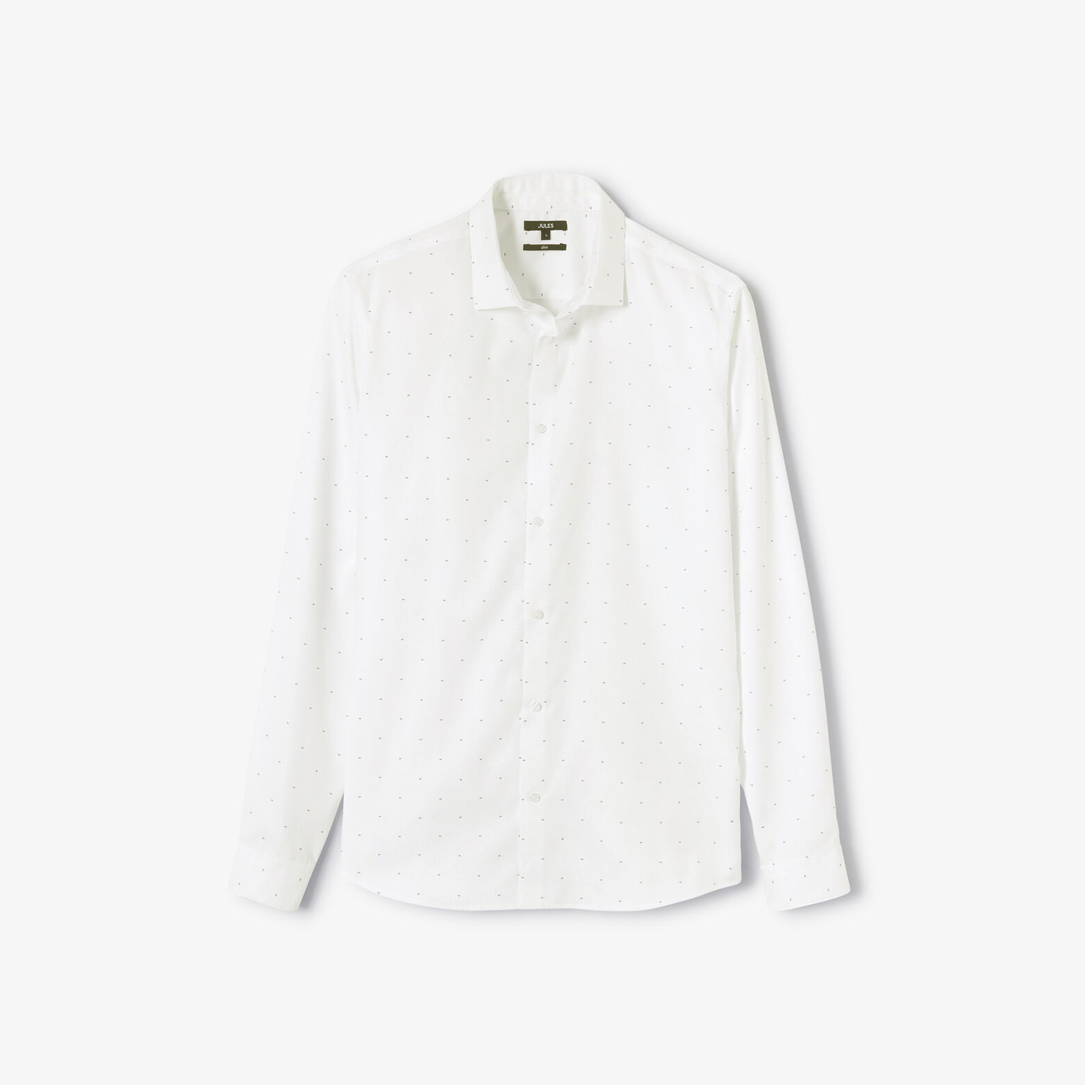 Chemise sans repassage en coton imprim&eacute;e