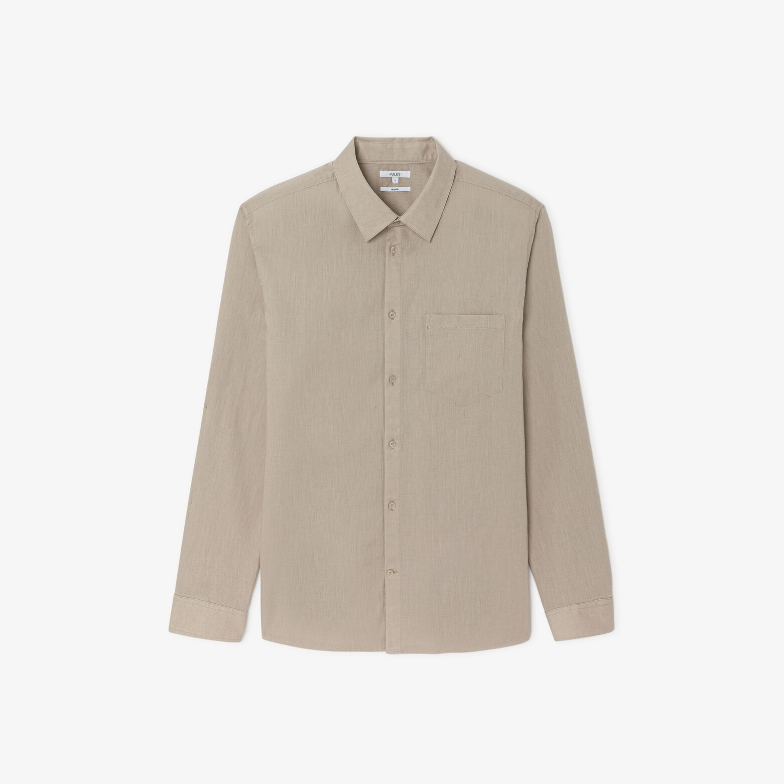 Chemise en coton lin unie