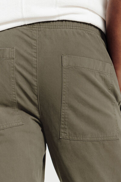 Pantalon straight taille &eacute;lastiqu&eacute;e