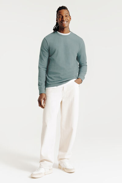 Tee shirt manches longues mati&egrave;re reli&eacute;f&eacute;e