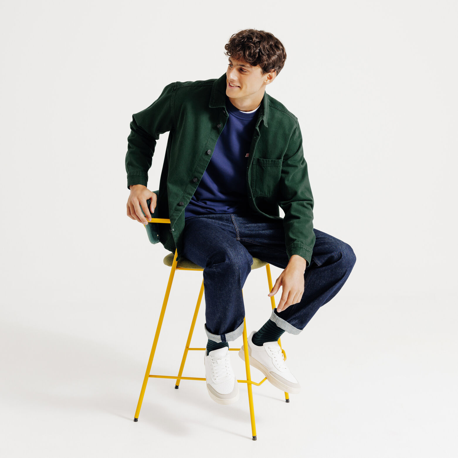 Surchemise en jean coton