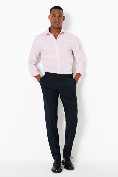 Chemise sans repassage en coton unie slim