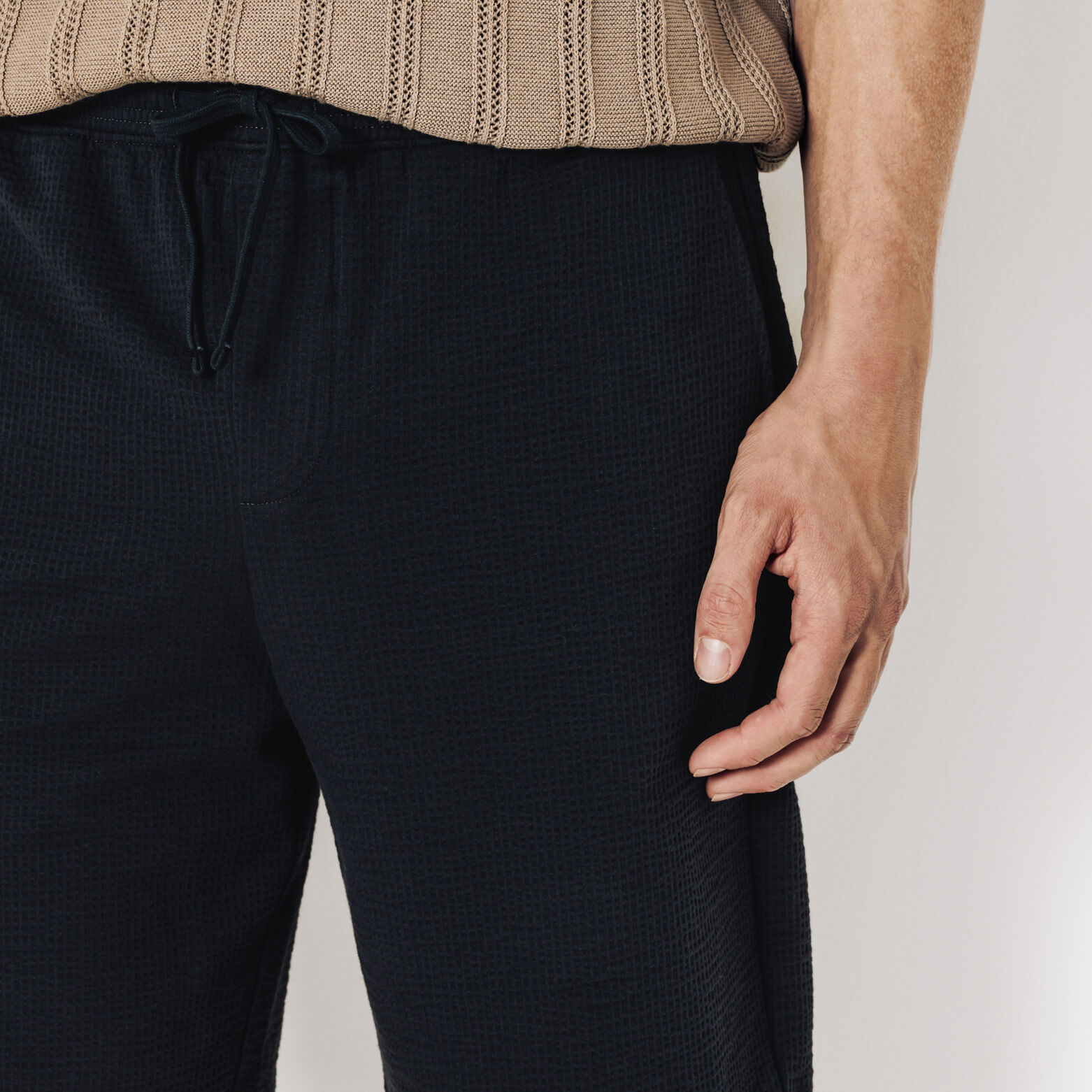 Bermuda en maille seersucker