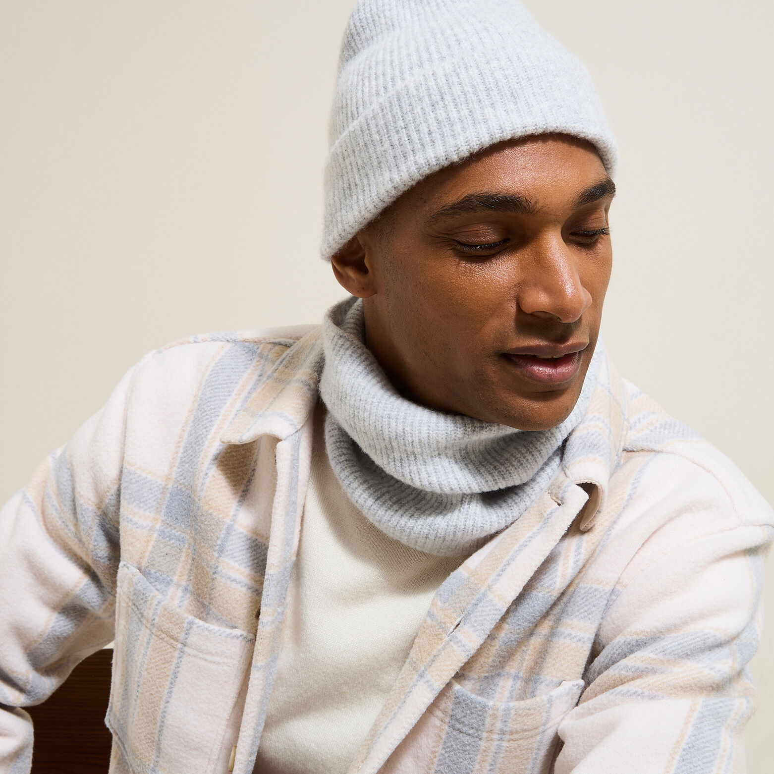 Effen snood in tricot