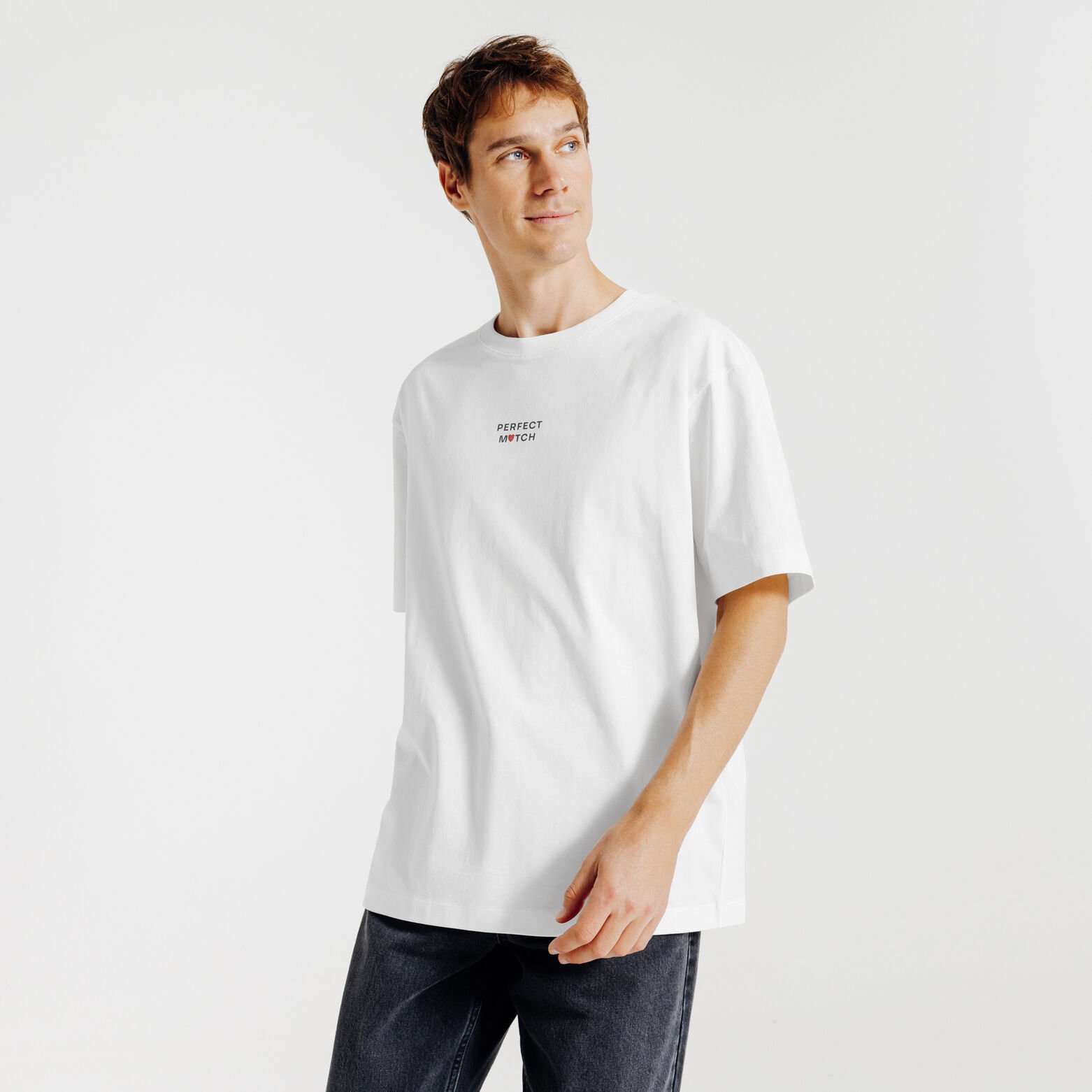 T-shirt met Sint-Valentijn print voor- en achteraa