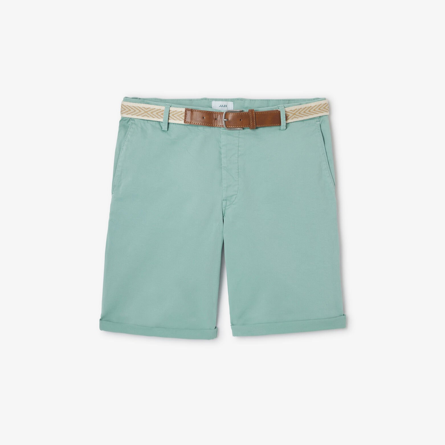 Bermuda chino uni avec ceinture