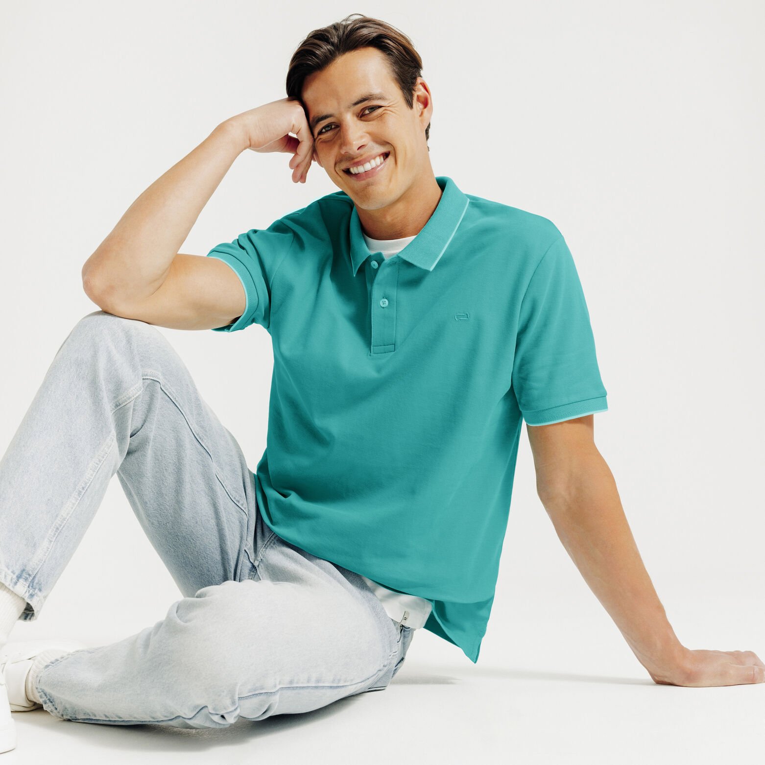 "Le Parfait by Jules" effen polo korte mouwen 