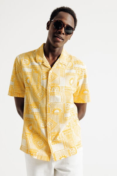 Chemisette en coton imprim&eacute;e