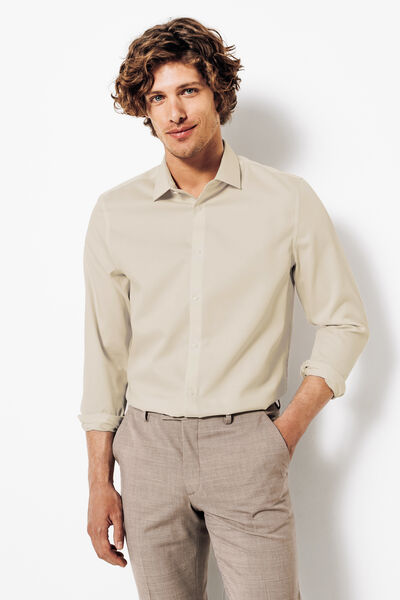 Chemise sans repassage en coton