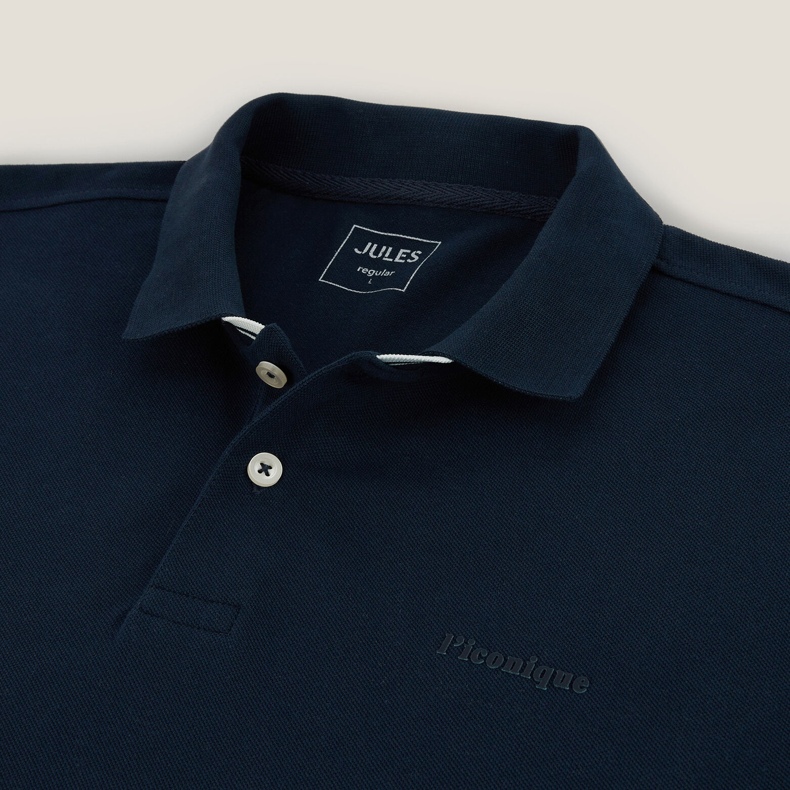 Polo met korte mouwen en borstprint