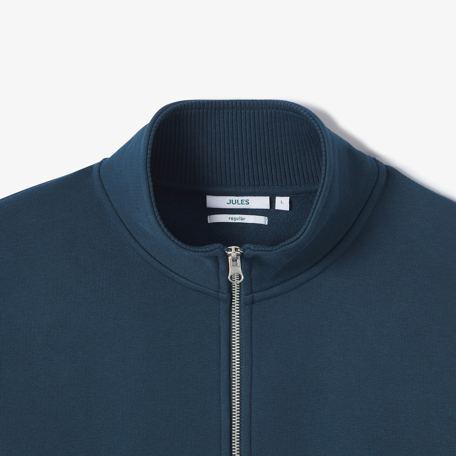 Sweat veste zipp&eacute;e col montant uni heavy weight