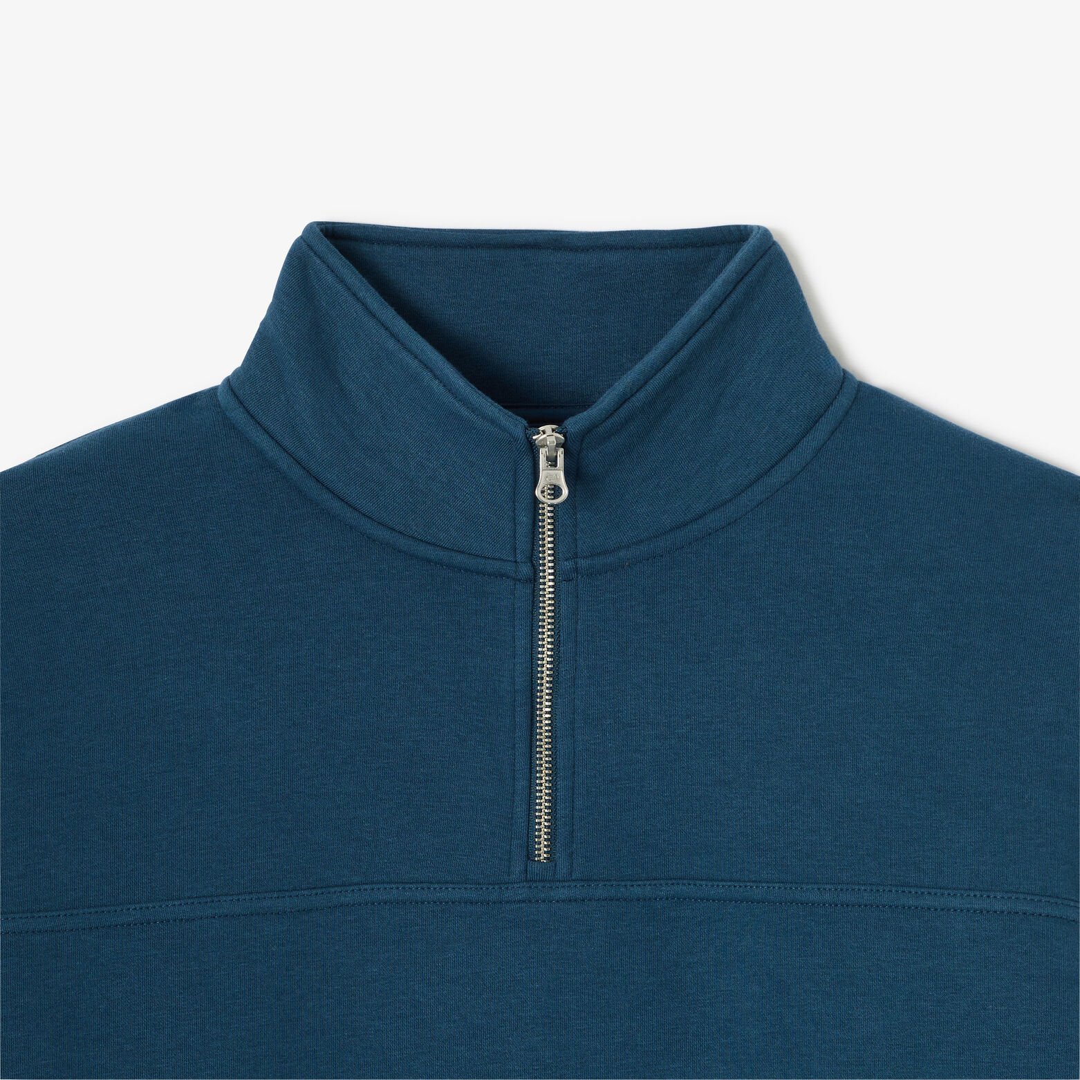 Sweat col montant zipp&eacute; uni