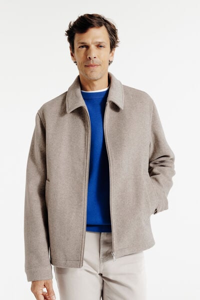 Blouson col chemise zipp&eacute;