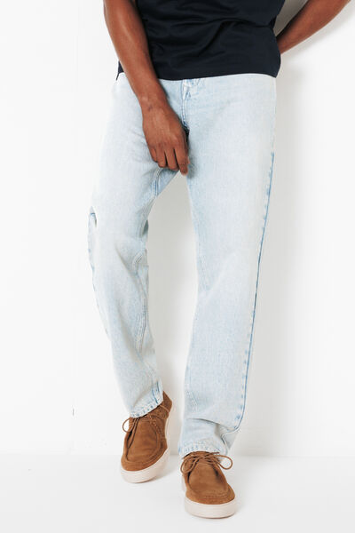 Jean straight rigide 3 longueurs