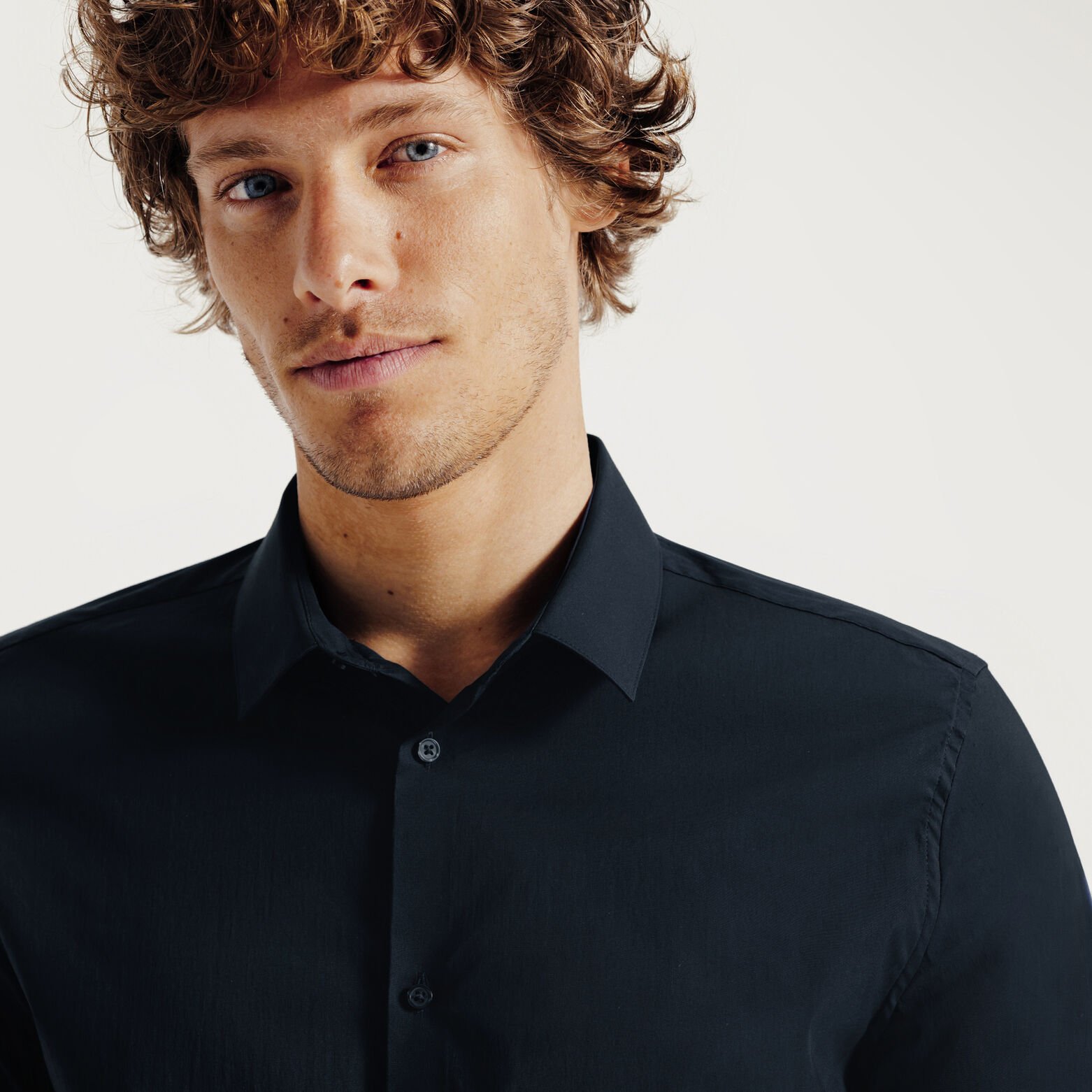 Chemise regular unie coton