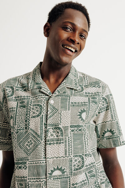 Chemisette en coton imprim&eacute;e