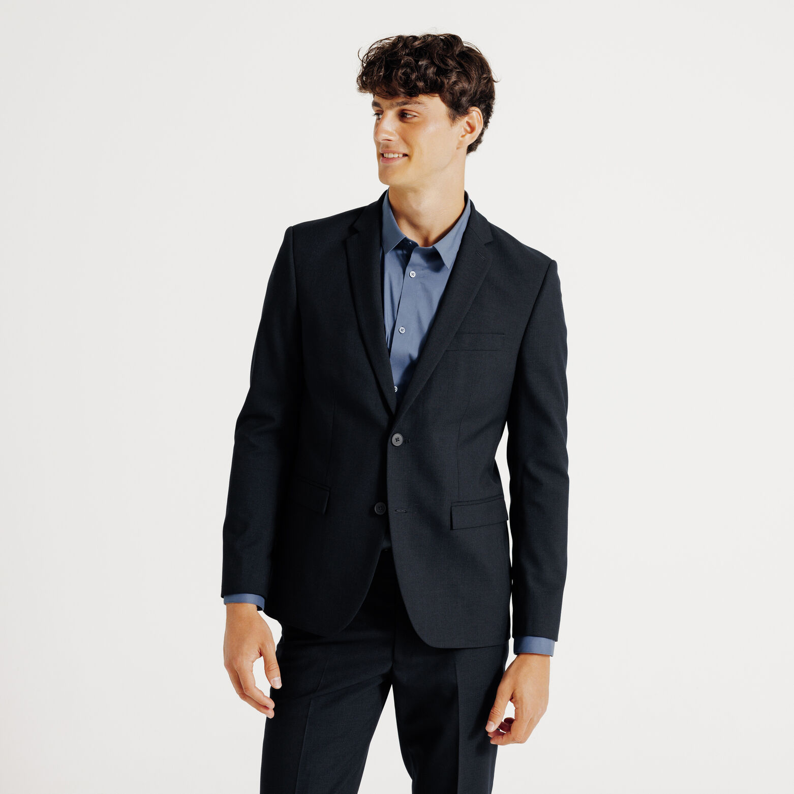 Veste de costume slim motif chevron