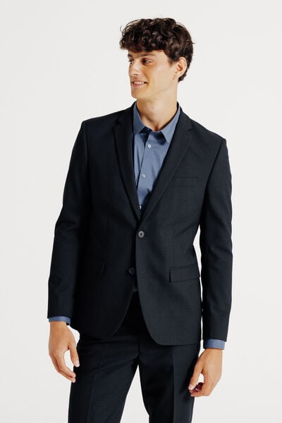 Veste de costume slim motif chevron