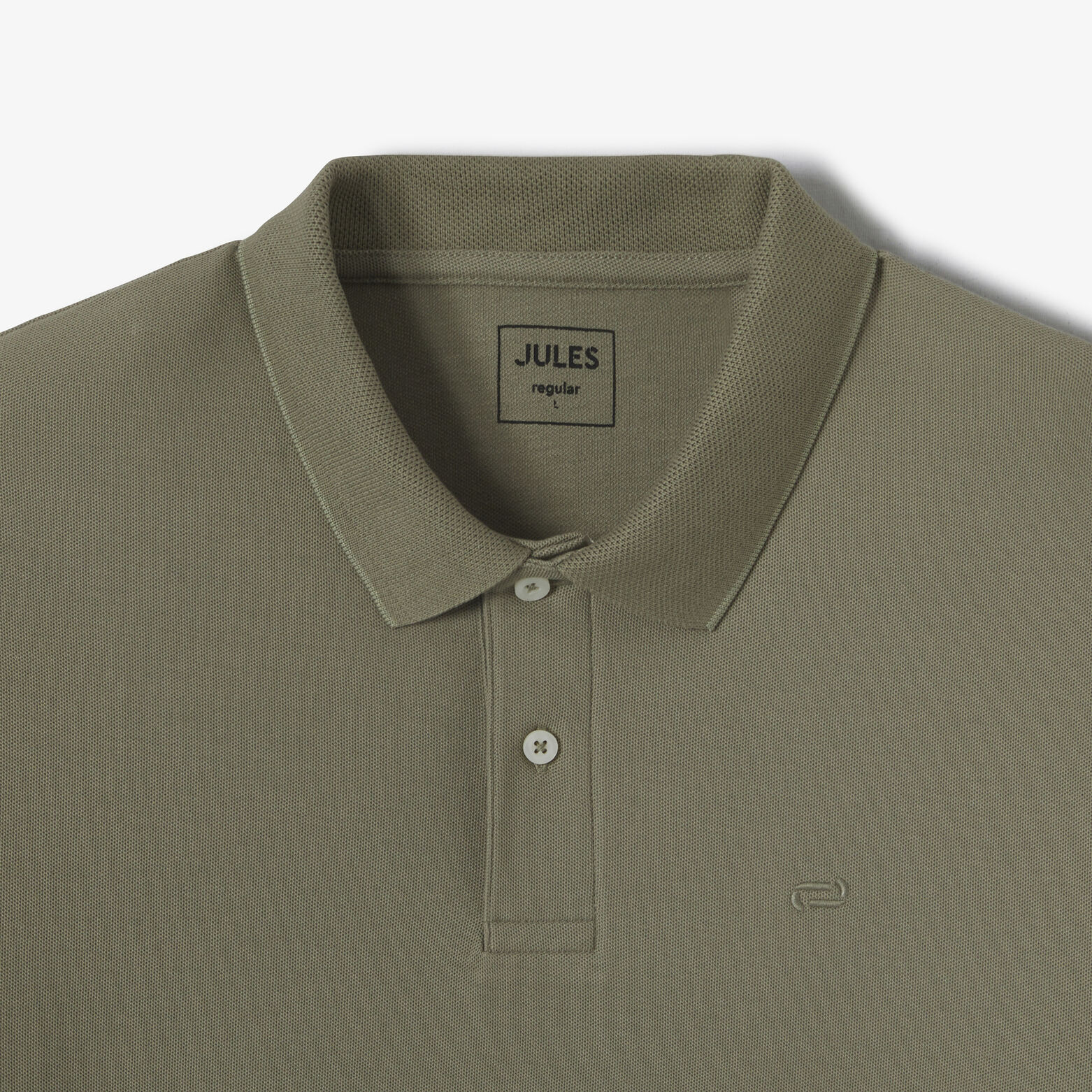 Polo manches longues piqu&eacute; uni