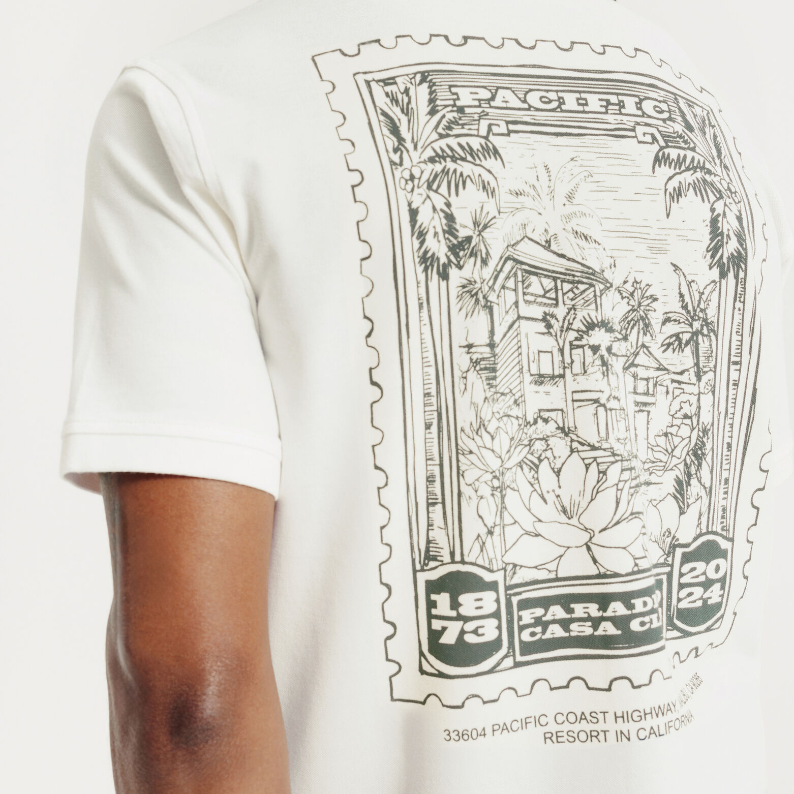 Polo manches courtes imprim&eacute; devant dos