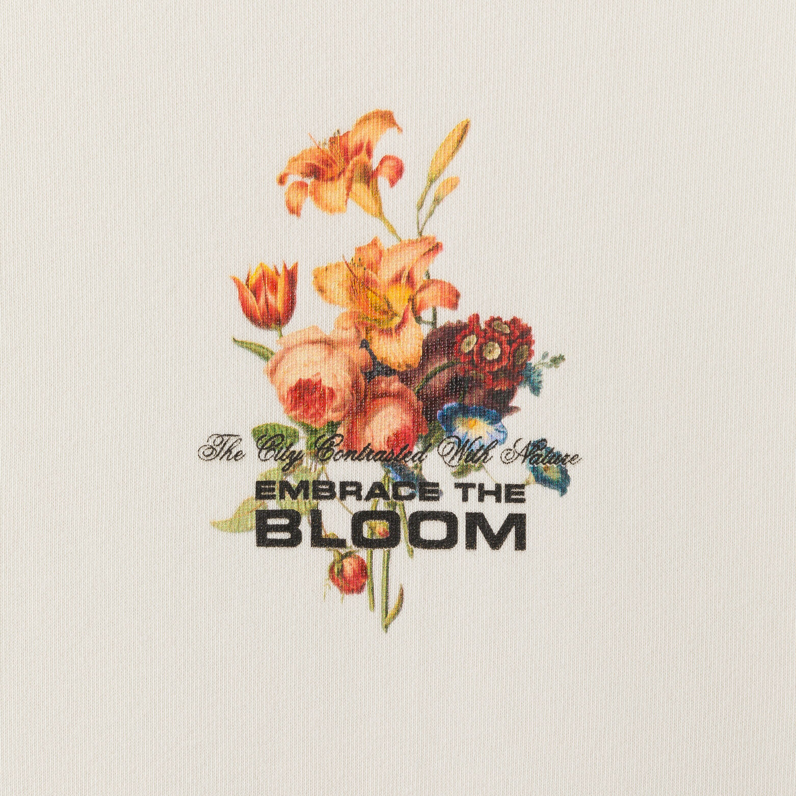 Sweater ronde hals met bloemenprint