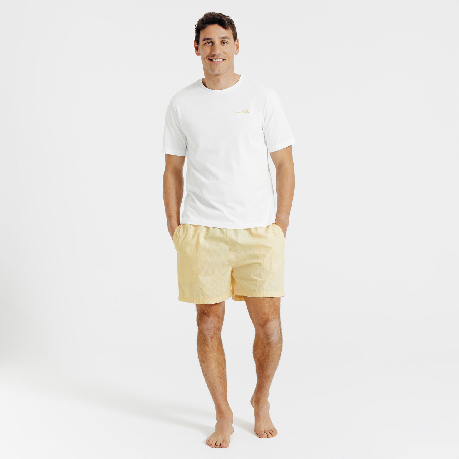 Ensemble pyjama short ray&eacute;