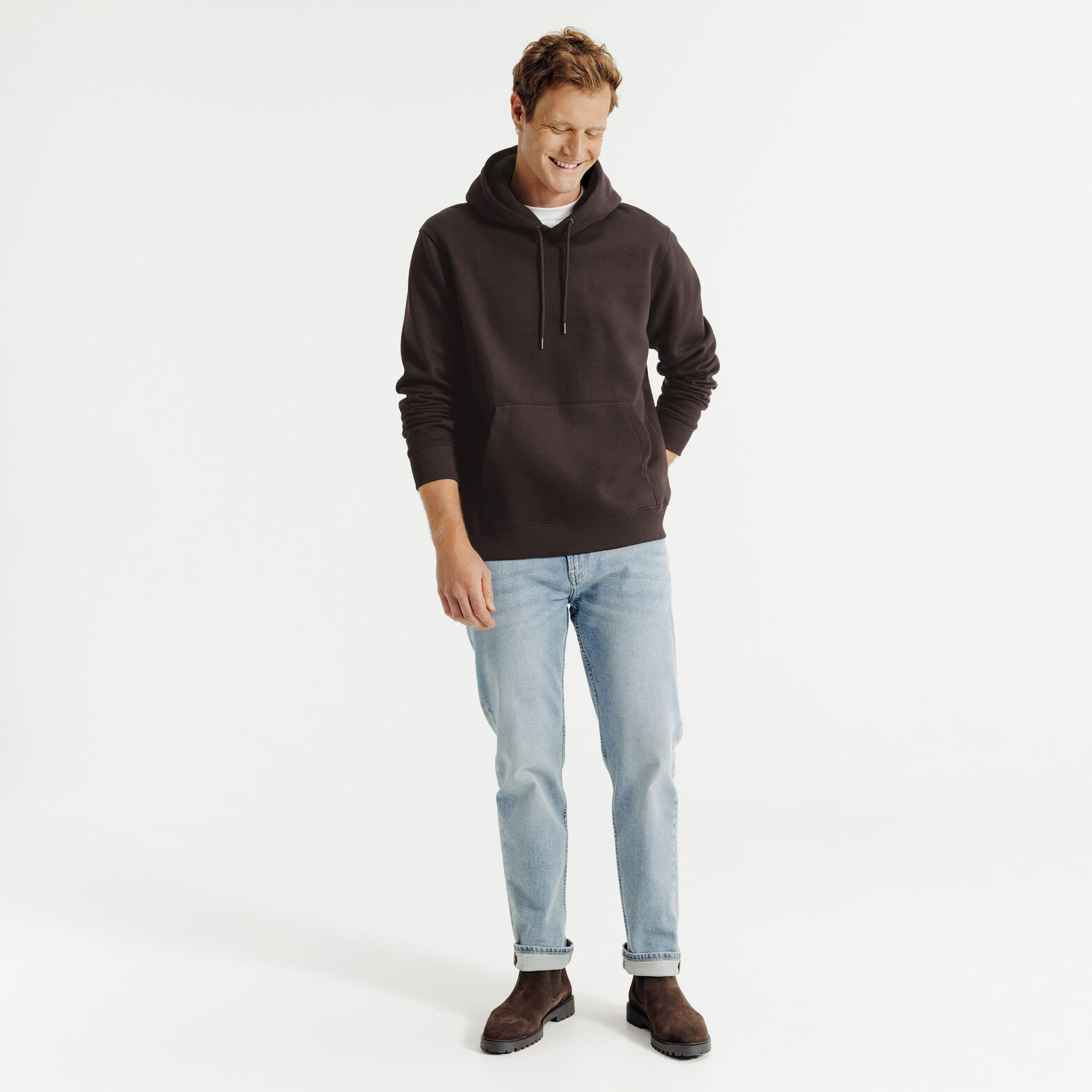 Sweat &agrave; capuche uni