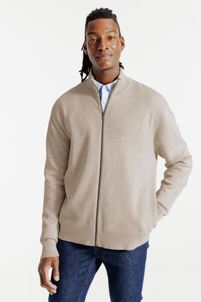 Gilet zipp&eacute; col montant