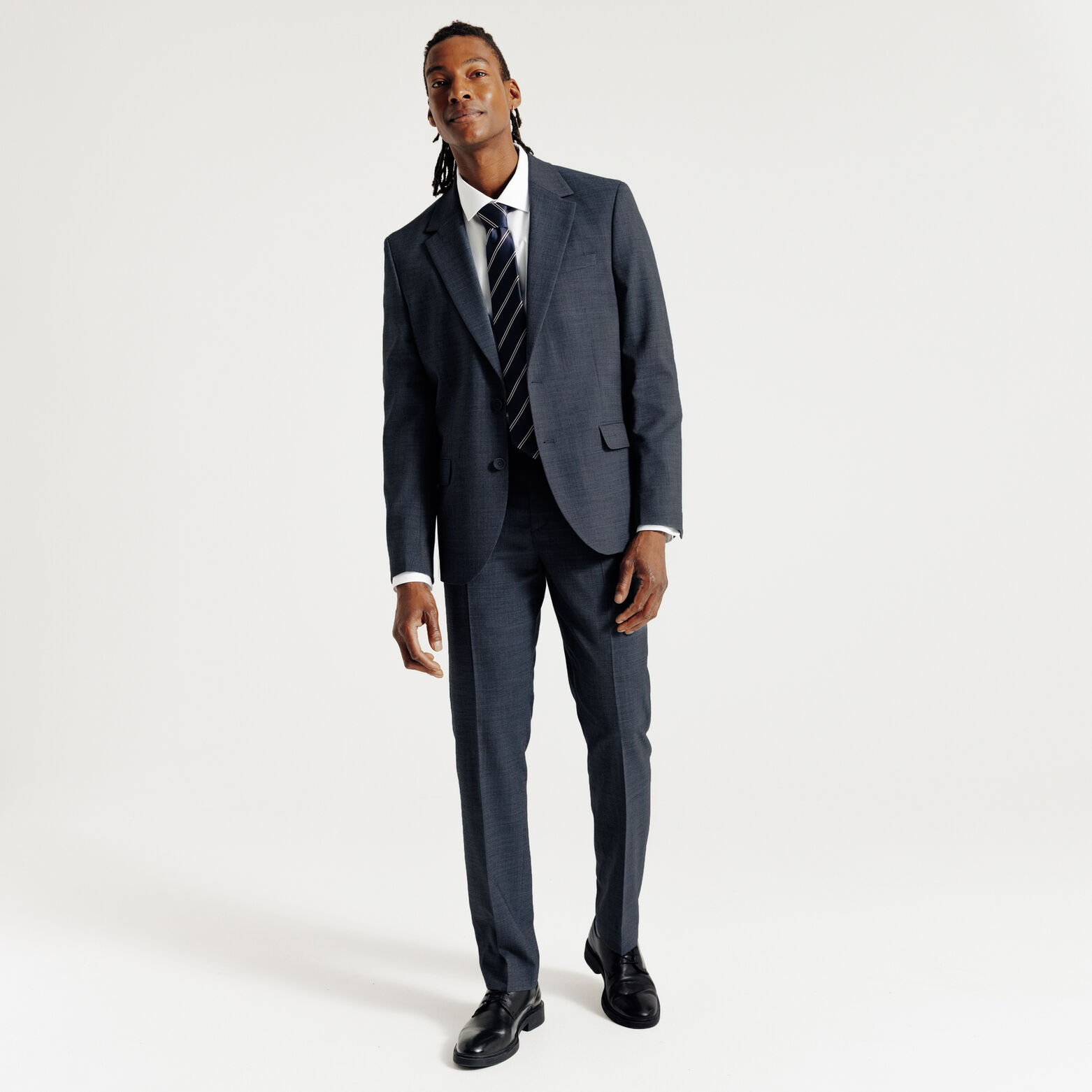 Het pakket tweekleurige confortabel kostuum - Donkerblauw