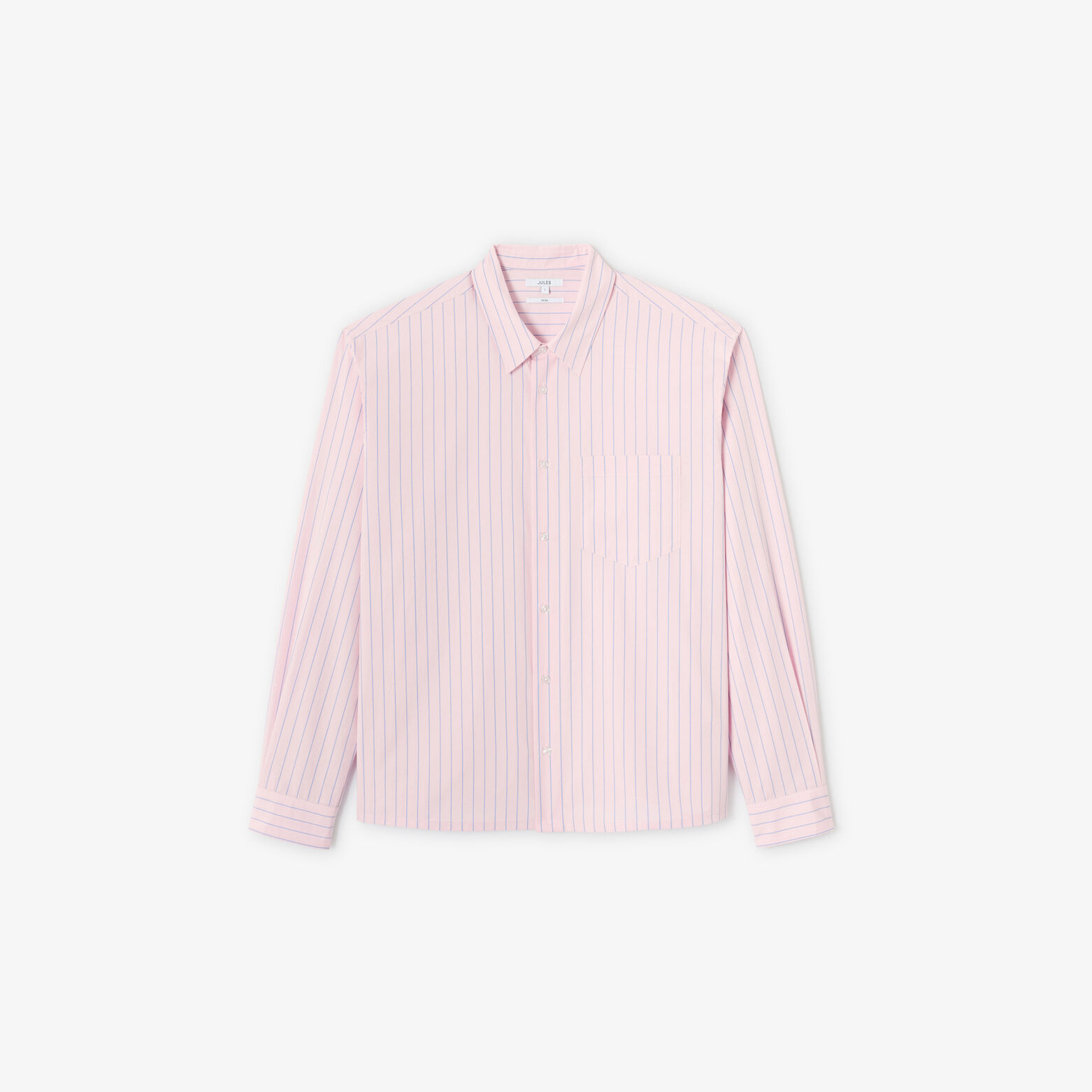 Chemise boxy en coton ray&eacute;e