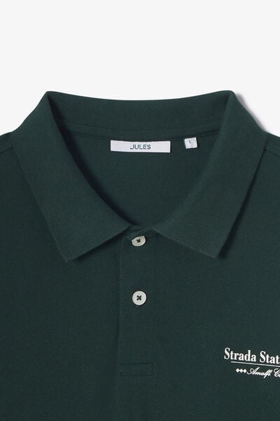 Polo manches courtes imprim&eacute; devant dos