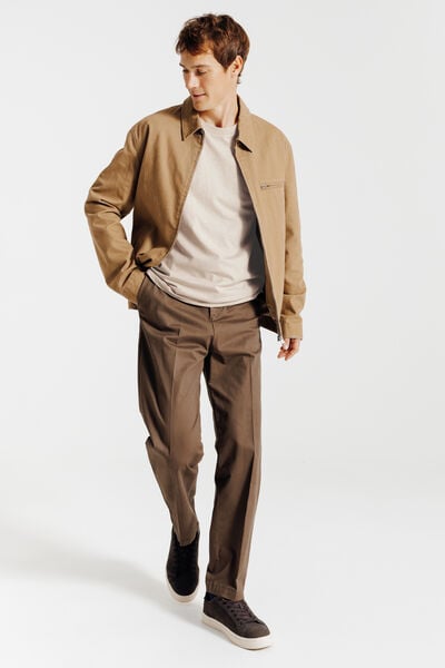 Tee shirt mati&egrave;re flamm&eacute;e broderie poitrine