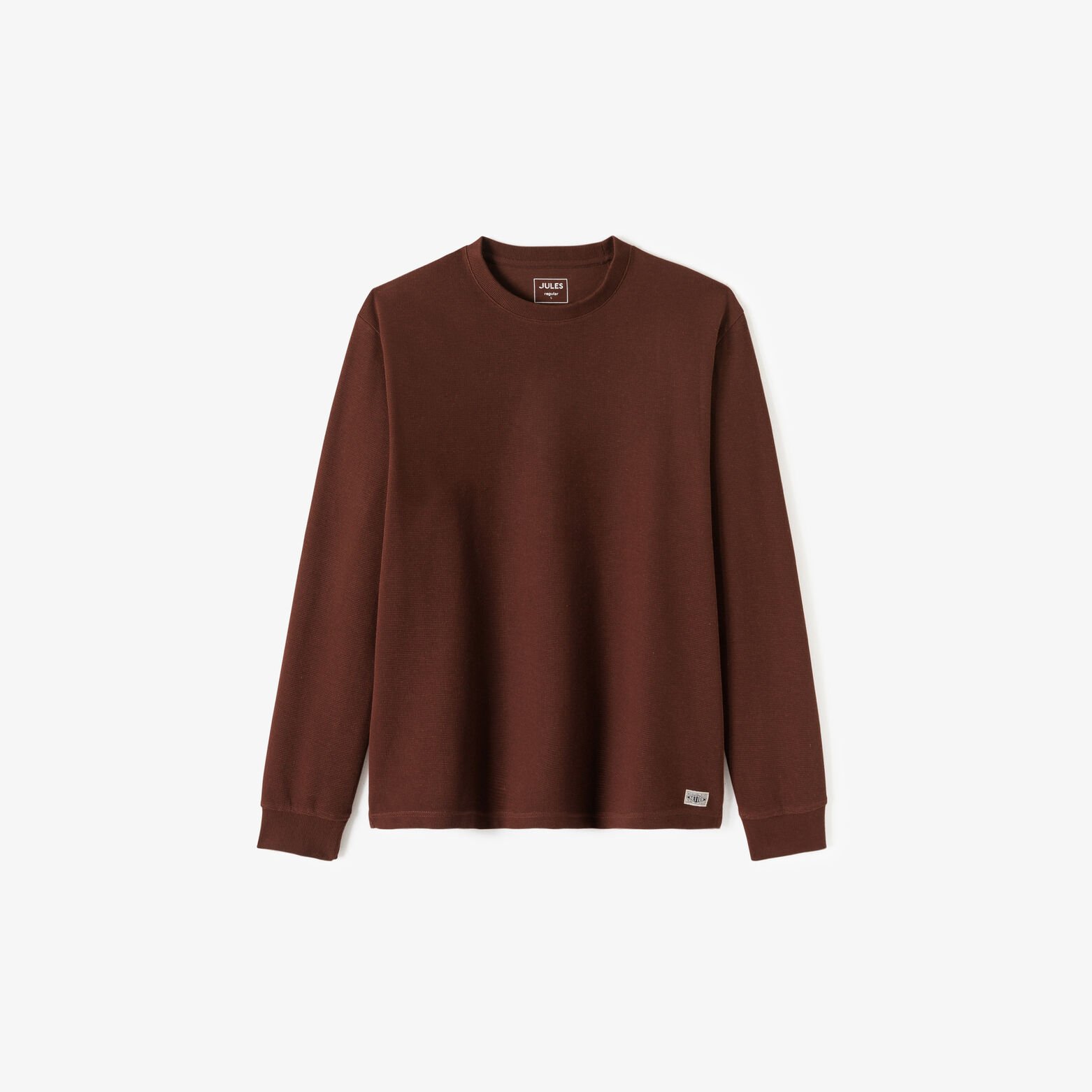 T-shirt lange mouwen in reli&euml;fstof