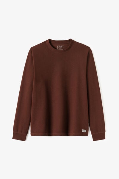 Tee shirt manches longues mati&egrave;re reli&eacute;f&eacute;e