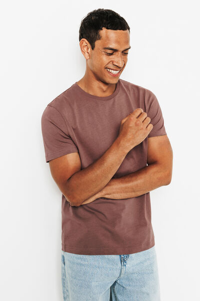 Tee shirt en coton col rond basique