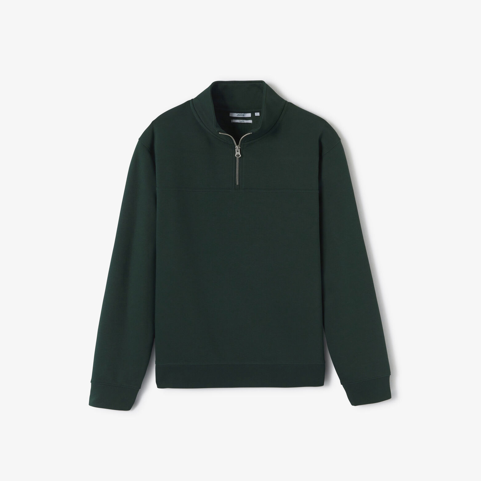Sweat col montant zipp&eacute; uni
