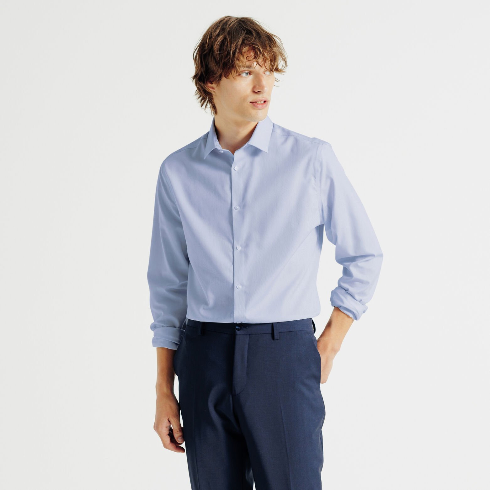 Chemise sans repassage ray&eacute;e slim