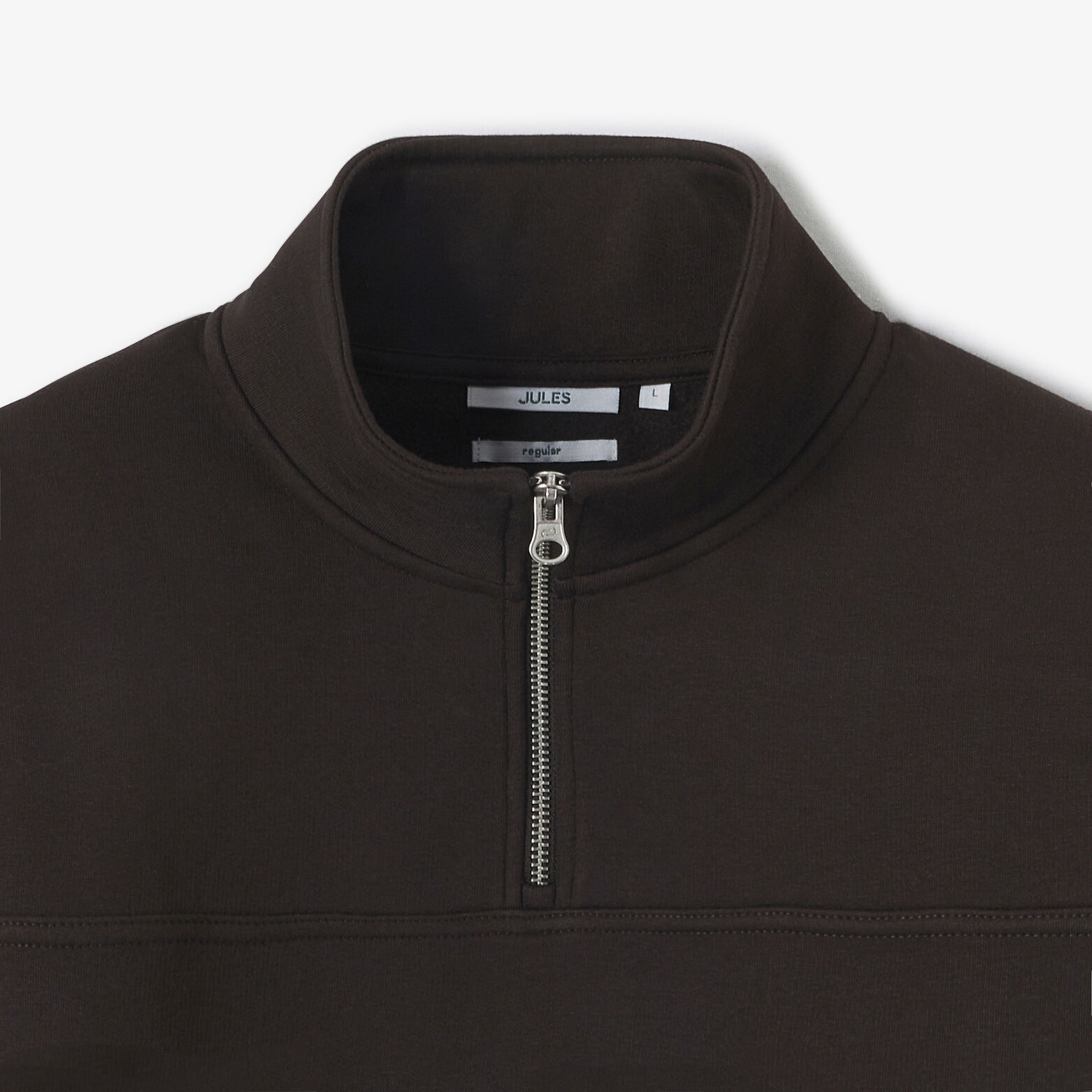 Sweat col montant zipp&eacute; uni