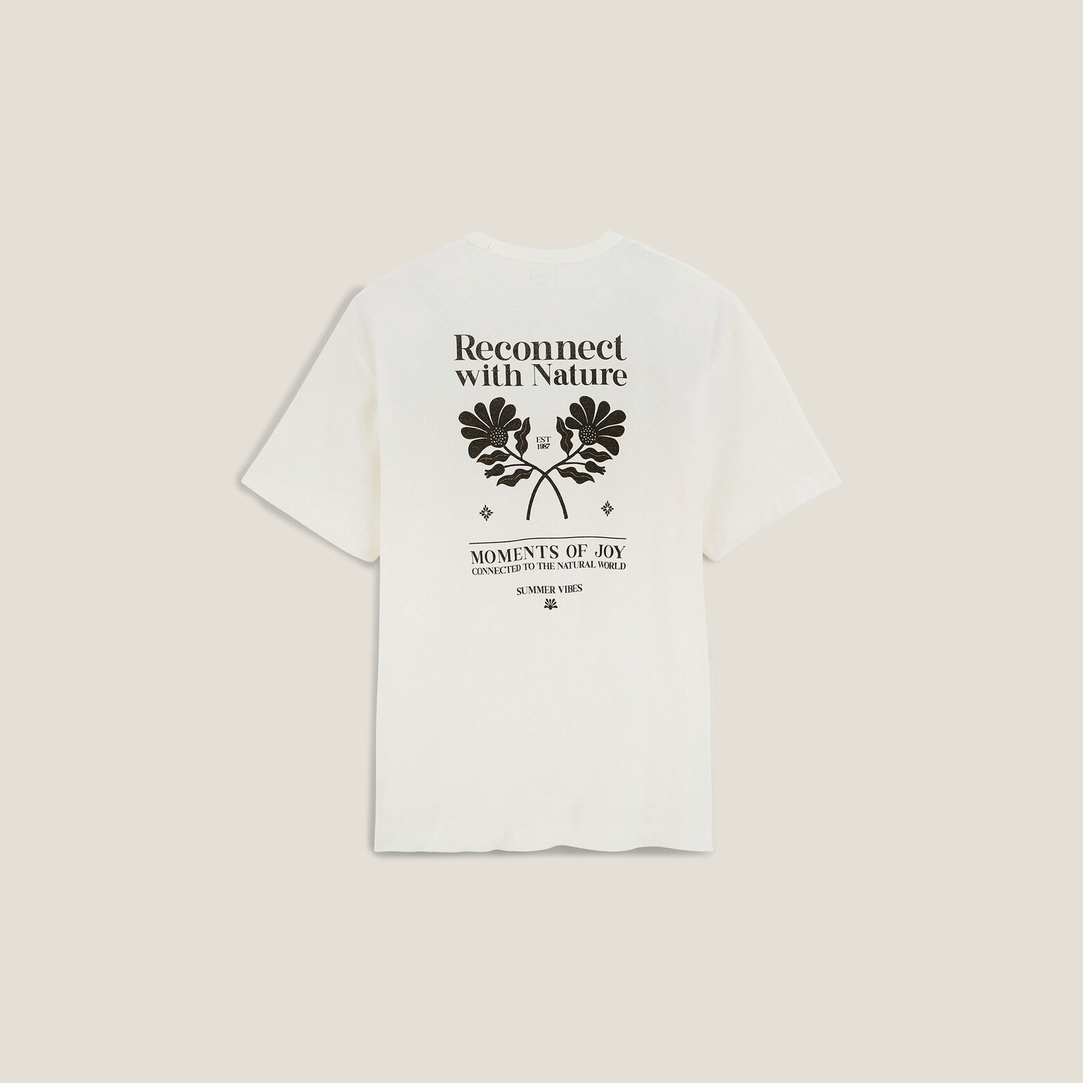 Tee shirt imprim&eacute; devant et dos relax