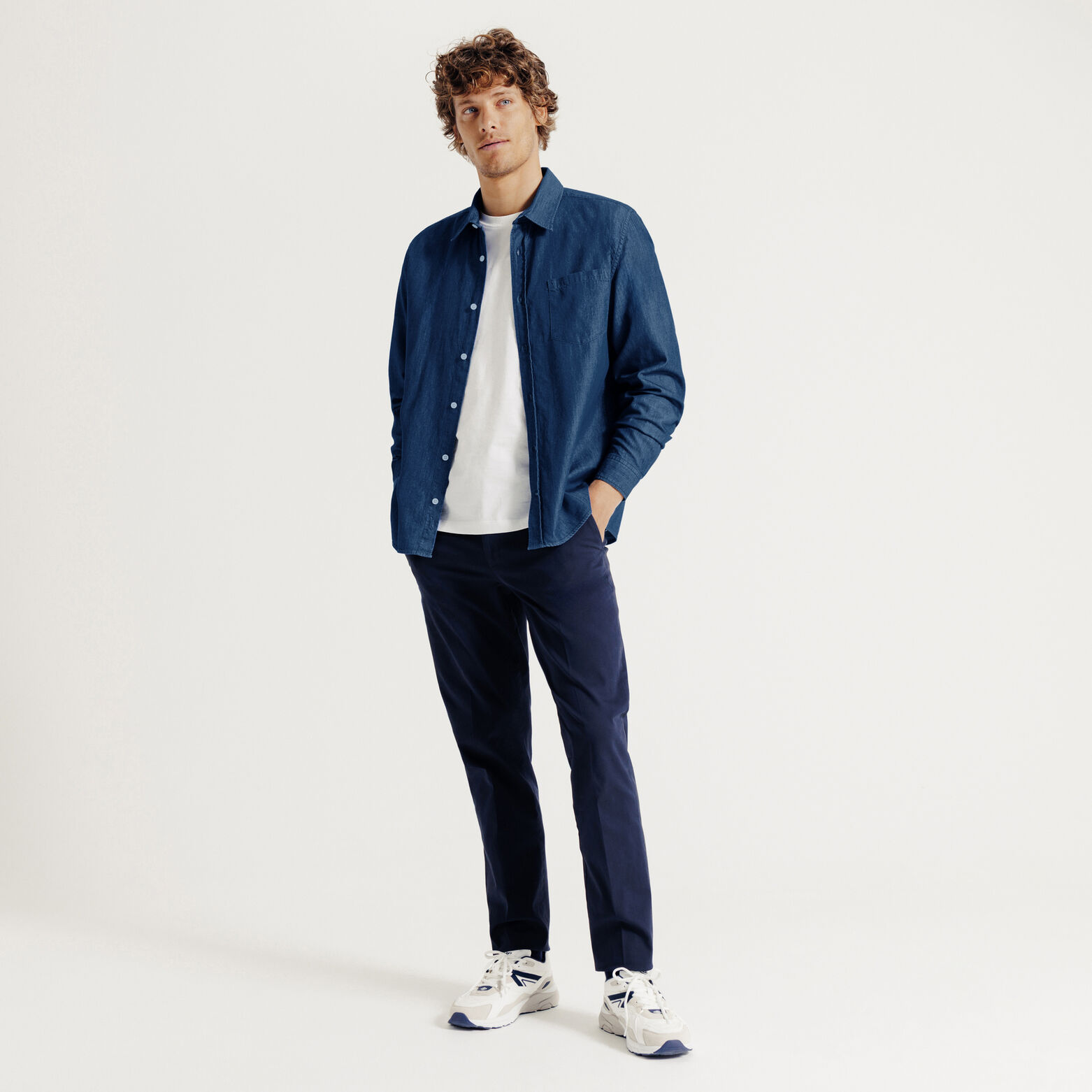 Hemd in chambray katoen