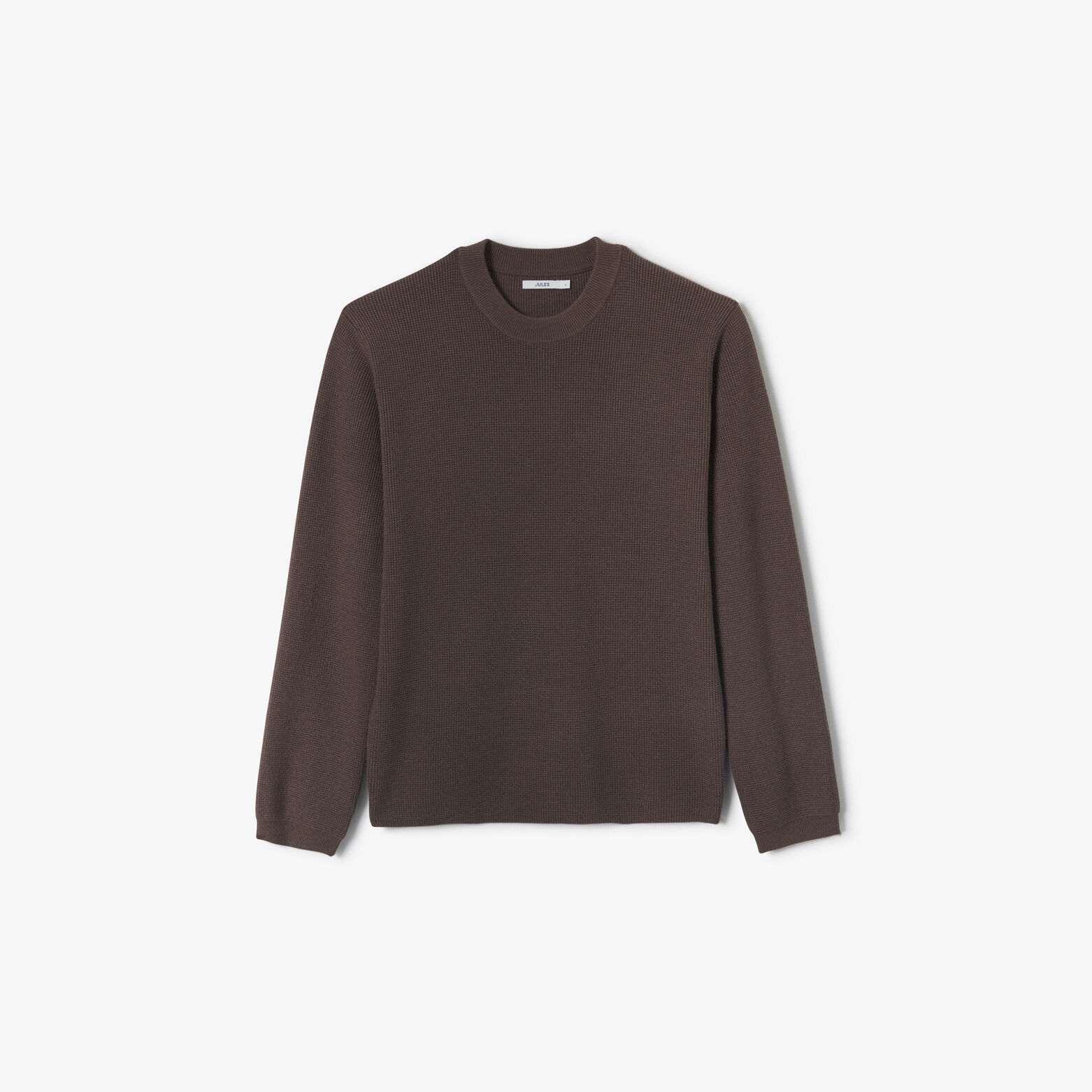 Pull col rond jeux de points fantaisie