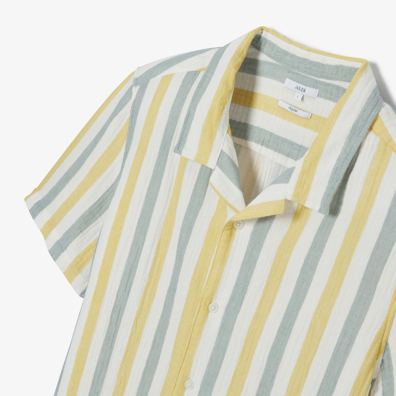 Chemisette en gaze de coton ray&eacute;e