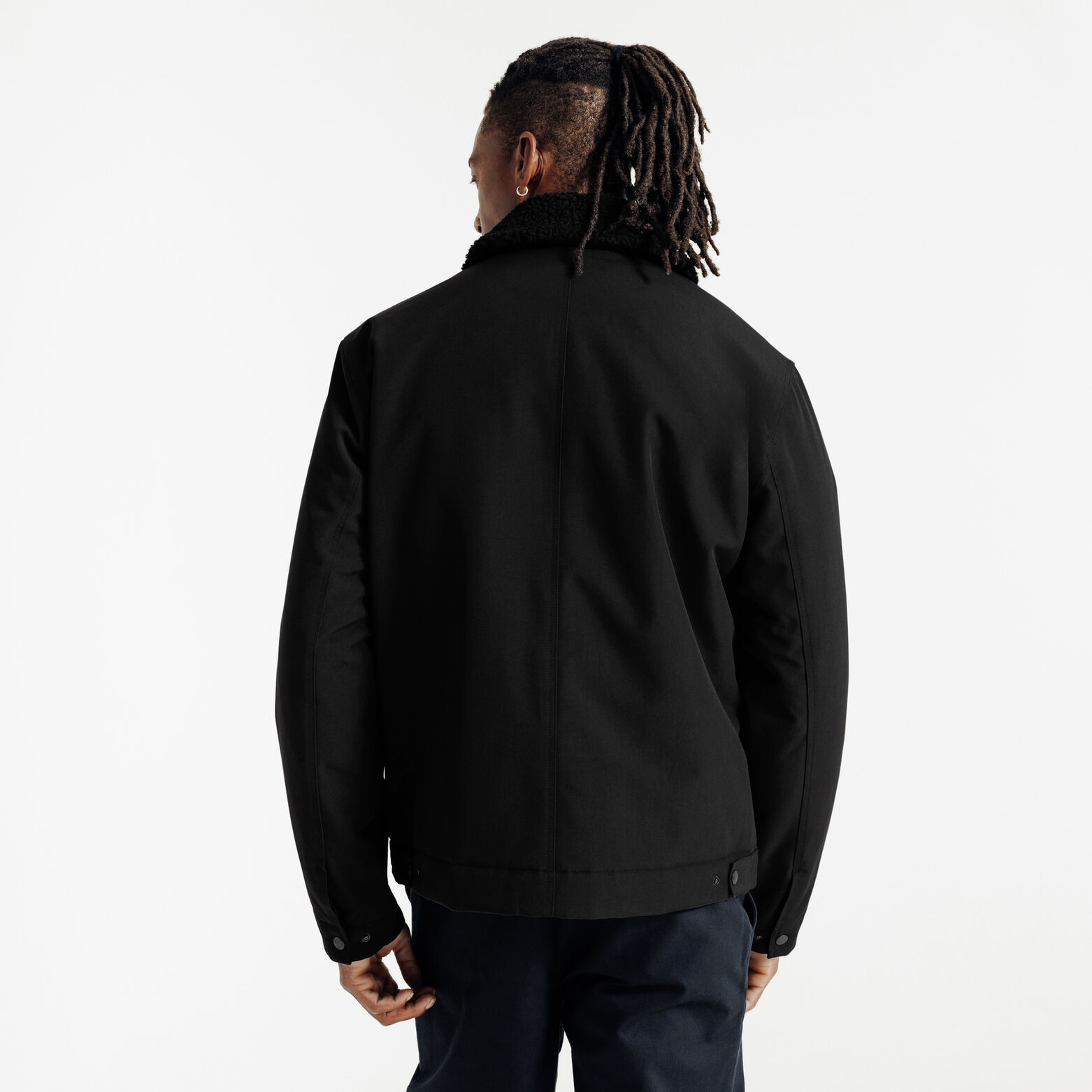 Jack met afneembare hemdskraag in sherpa