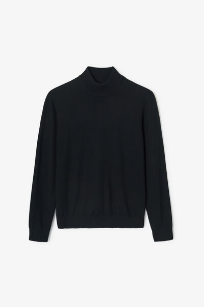 Trui schoorsteenkraag in merinos