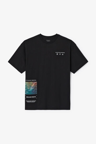 Oversize T-shirt met ronde hals en print