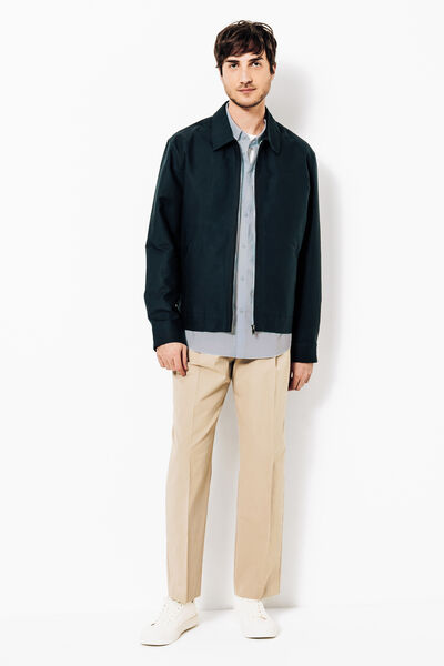 Hemd in katoen met semi Italiaanse kraag