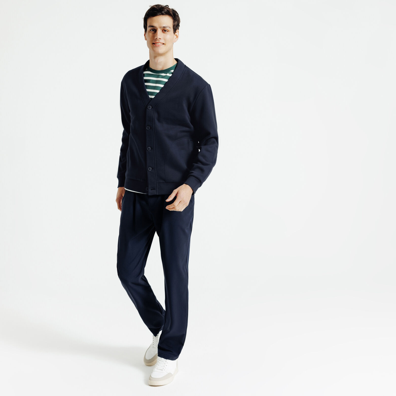 Sweat cardigan &agrave; boutons