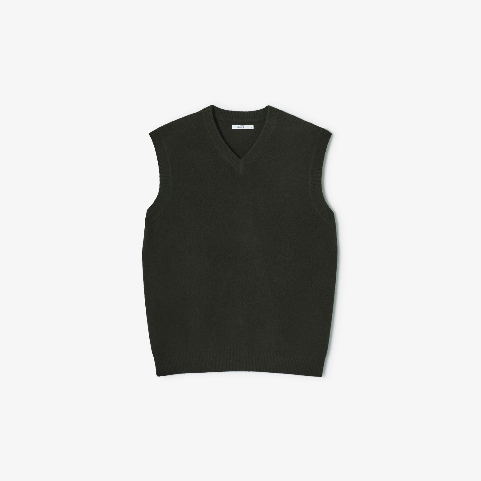 Pull col v sans manches